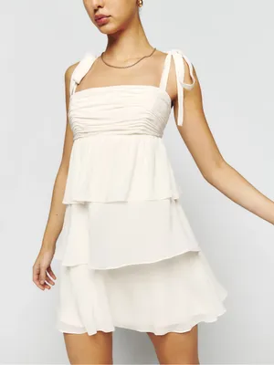 REFORMATION Avni Dress In White thumbnail 1