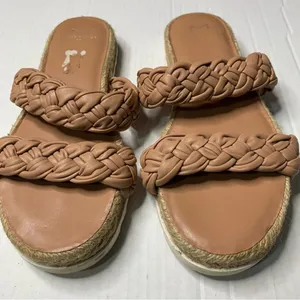MARC FISHER Jaime Braided Flat Espadrille Slip On Sandals Size 8 thumbnail 5