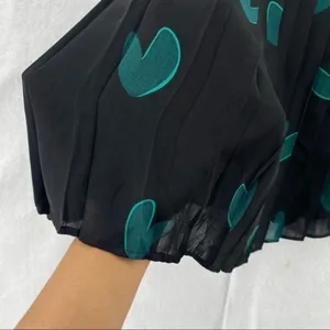 LOFT Heart Print Chiffon Pleated Sleeveless‎ Dress thumbnail 6