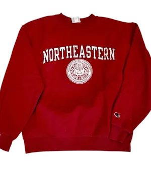 Champion Northeastern University Red Sweatshirt M Collegiate Huskies thumbnail 1