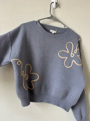 Blue Floral Crewneck thumbnail 3