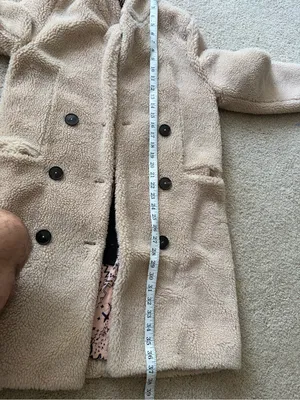 ZADIG & VOLTAIRE Teddy Mint Coat Cream Sherpa Shearling Long Beige size xs thumbnail 16