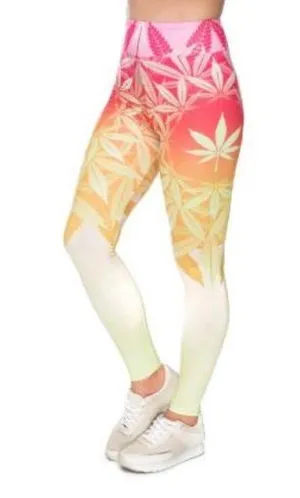 Weed print digital 3D 420 legging Multiple thumbnail 1
