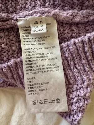 FREE PEOPLE Bree Cropped Pullover in Glimmer in Lilac Purple Sz. Medium thumbnail 12