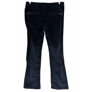 Free People Hit‎ Back Slim Flare Pants Black Velvet Women's Size 8 thumbnail 2