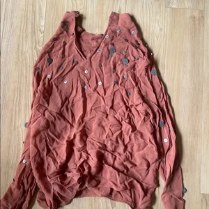 Zara Terracotta Sequin Blouse thumbnail 3