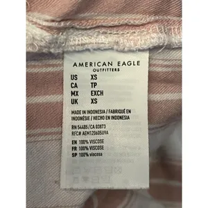 American Eagle Outfitters Shirt Womens XS White Stripe Button Long Sleeve Top thumbnail 8