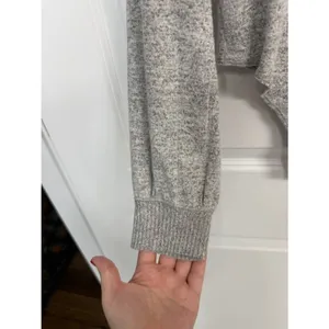Abercrombie & Fitch Gray Marled V-Neck Sweater Bodysuit L thumbnail 6