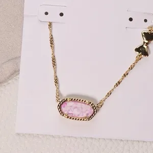 Kendra Scott x LoveShackFancy Bow Gold Elisa Necklace thumbnail 3