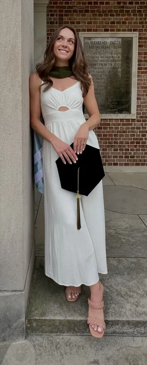 White cutout jumpsuit thumbnail 1