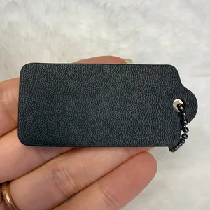 2" COACH Black Fob Bag Charm Hang tag Hangtag thumbnail 2