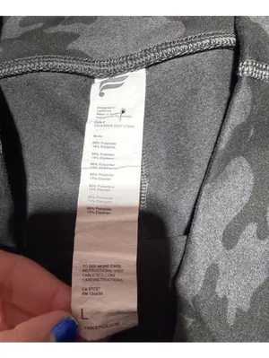 Fabletics Black Gray Camo Bike Shorts large thumbnail 4