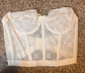 Gelmart Bustier Corset Lace Boning Lingerie Top White 36B‎ thumbnail 1