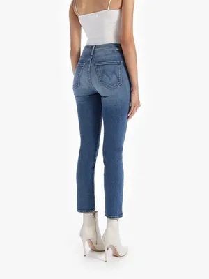 mother denim double dazzler leaps and bounds slim straight leg ankle jean vintage blue wash thumbnail 2