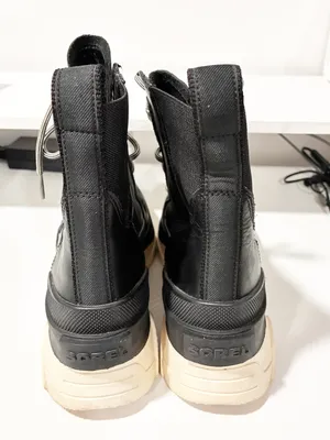 Sorel Women's Brex Lace Boot Black Leather Combat Size 7 thumbnail 4