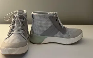 Sorel Green and Gray High-Top Sneakers thumbnail 5