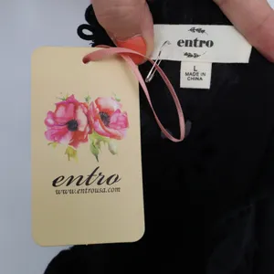 Entro Black Floral Eyelet Tiered Mini Dress Ruffle High Neck L thumbnail 3