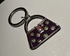 Relic Brand Keychain with Purse / Bag charm in Purple / Silver Tone thumbnail 9