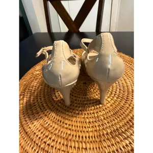 Franco Sarto Nude Patent Peep Toe Platform Heels Ankle Strap Pumps Size 8.5M‎ thumbnail 5