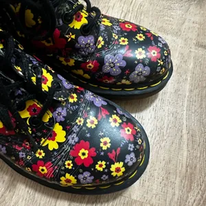 Dr Martens | 1460 Pascal Floral Black Leather Vintage Garden Combat Boots, EU 36 thumbnail 6