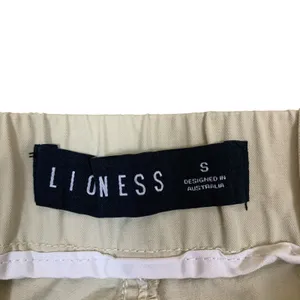 Lioness Cream Cotton Straight Leg Utility Pants Minimalist Small‎ thumbnail 3