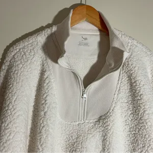Aerie Fleece Sherpa Pullover Sweatshirt thumbnail 6