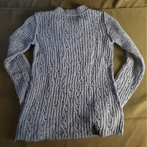Free People Navy Blue Knit Crewneck‎ Sweater Women’s XS thumbnail 2