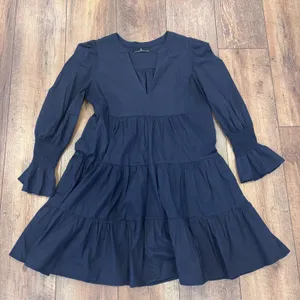 Tuckernuck Pomander Place Navy Blue Cotton Poplin Kenzo Mini Dress Sz Small $98 thumbnail 4