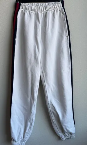 Brandy Melville White Blue Red Stripe Joggers Size XS Small thumbnail 1