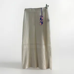 Noname Naked Cashmere Crochet Midi Skirt 100% Cashmere White Size XS NWT thumbnail 4