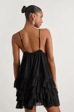 Lulu’s Asuka Black Ruffled Tiered Mini Dress thumbnail 3
