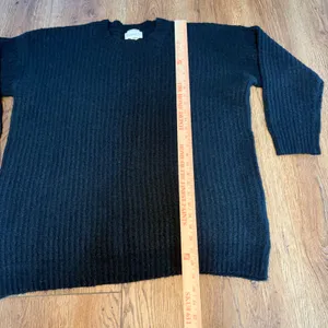 Ralph Lauren Denim &‎ Supply Black Knit Wool Alpaca Mohair Sweater Womens Large thumbnail 3