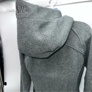 lululemon athletica Dk Gray Full Zip SCUBA Hoodie Jacket Front Pockets-Size 4 thumbnail 10