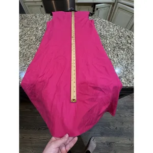 Sara Campbell Hot Pink‎ Sheath Dress Vintage Size 12 Cap Sleeve Square Neck thumbnail 8