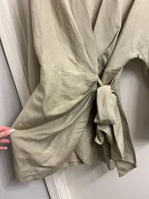 Significant Other Kenna Wrap Mini Dress Size US 2 Tan thumbnail 7