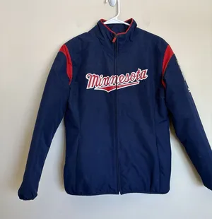 Minnesota Twins Majestic On Field Thermal Full-Zip Jacket‎ Navy Womens Medium thumbnail 1