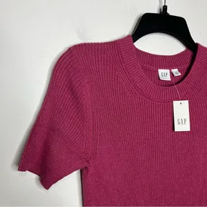 Gap pink ribbed flare sweater dress women's size medium new with tags‎ thumbnail 2