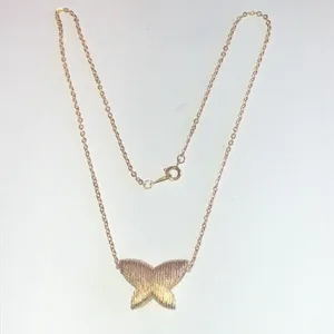 Artistry Brand Gold Tone Chunky Butterfly Pendant Boho Necklace thumbnail 7