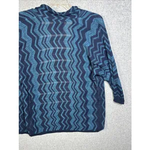 NWOT Attention Womens Cardigan Sweater Large 3/4 Sleeve Knit Open Blue‎ Tie thumbnail 13