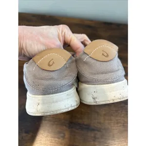 OluKai‎ Ki'ihele Li Womens 9.5 Gray Canvas Sneakers Drop In Heel Sneakers Shoes thumbnail 5