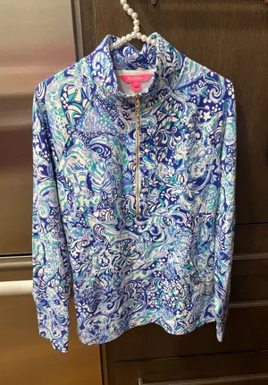 Lilly Pulitzer UPF 50+Skipper Popover‎ Multicolor Activewear pullover Small new thumbnail 1