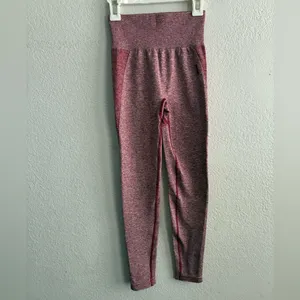 Gymshark Burgandy Flex High Waisted Burgandy Workout Activewear Set XS thumbnail 4