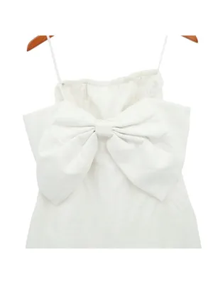 Dissh Aisle Mini Dress White Linen Back Bow Strapless Rehearsal Bridal 6 thumbnail 7