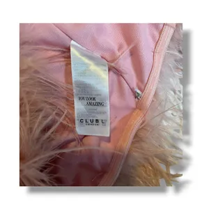 Club L London Pink Feather Trim Bandeau Top Strapless Size US‎ 4 thumbnail 7