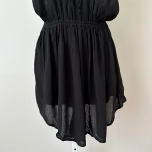 Free People Medium Black Romper Halter Neck Embroidered Gauze‎ Boho Festival thumbnail 3
