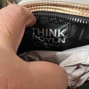 Think Royln Rose Gold Metallic‎ Quilted Wristlet thumbnail 3