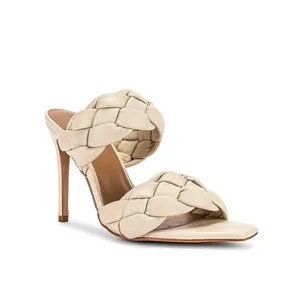 Alias Mae High Heels Isla Mules in Bone 38 7 Womens Braided Sandals thumbnail 4