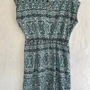 The Limited Teal Navy Medallion Print Sleeveless Elastic Waist‎ Shift Dress L thumbnail 6