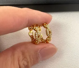 17mm Small Hoop Earrings for Women Yellow Gold Color thumbnail 4