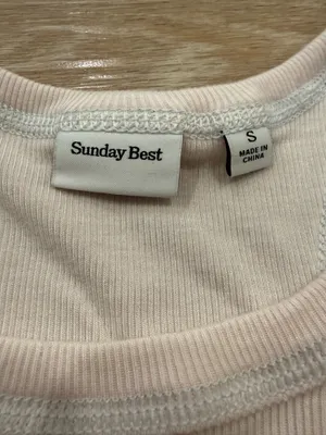 Aritzia Sunday Best Light Pink Ribbed Racerback Tank Top thumbnail 2